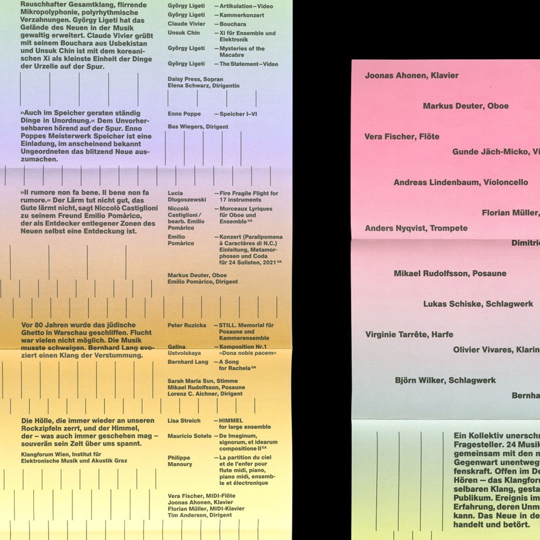 Bruch.Punkt Klangforum Wien programme folder 