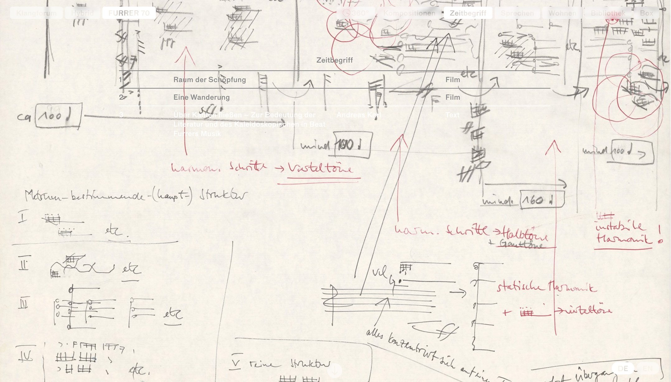 FURRER 70 Online Platform Klangforum